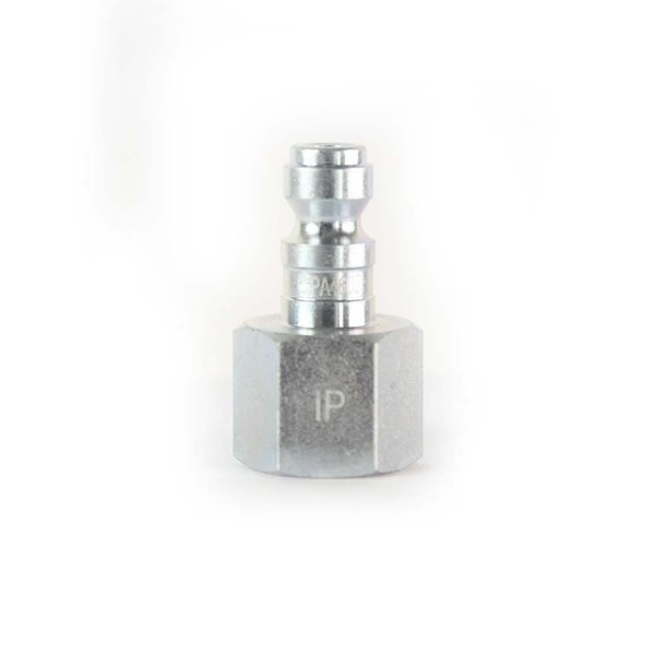 Interstate Pneumatics 1/4 Inch Auto Coupler Plug x 3/8 Inch Female NPT (Silver Color) CPA460Z
